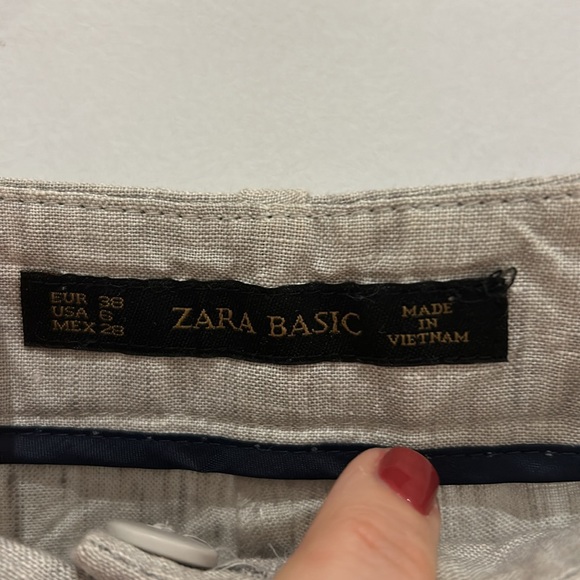 Zara light grey linen pants - Picture 3 of 8